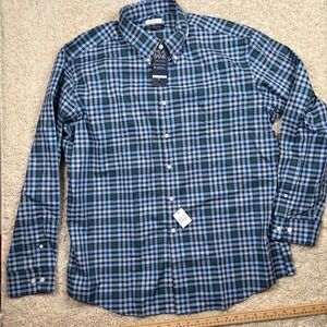 Jos A Bank Comfort Stretch Tailored Fit Plaid Button Down Shirt Men XL NWT